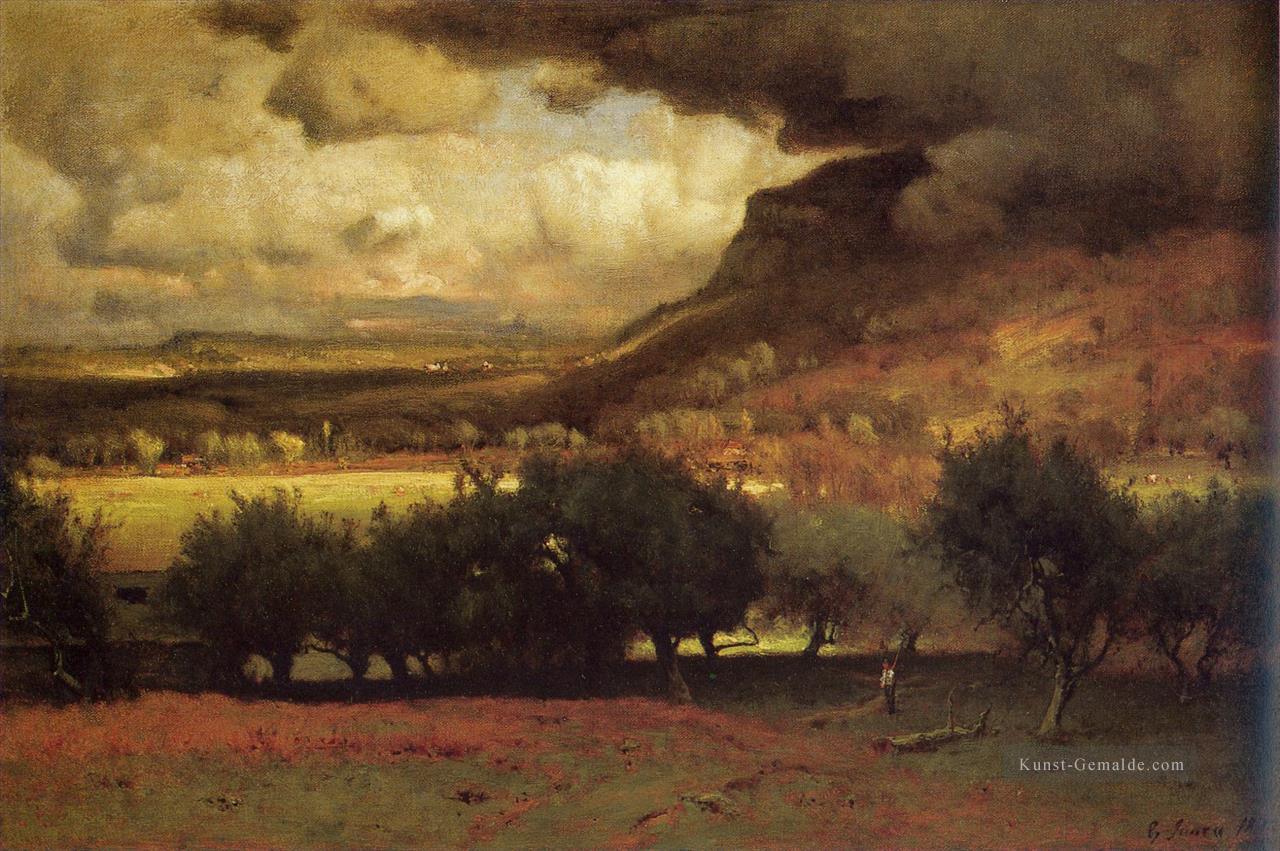 Der kommende Sturm 1878 Landschaft Tonalist George Inness Ölgemälde